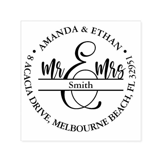 結婚の新しい住所 セルフインキングスタンプ (デザイン)