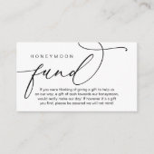 結婚の新婚旅行ファンド、現金での贈り物 エンクロージャーカード (正面)
