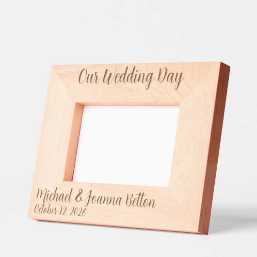 結婚の新婚記念日 レーザー彫刻フレーム (左)