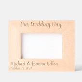 結婚の新婚記念日 レーザー彫刻フレーム (正面)