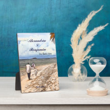 結婚の新郎新婦トロピカルパームサンキューカスタム