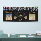 結婚の旗、記念日結婚の 横断幕 (トレードショー)