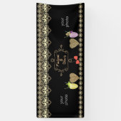 結婚の旗、記念日結婚の 横断幕 (縦)