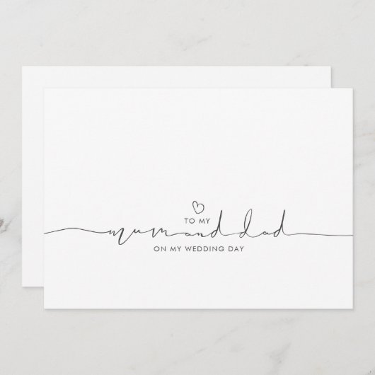 結婚の日に母とパパに (正面/裏面)