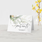 結婚の日のカードで両親にユーカリ カード (黄色い花)