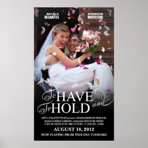 結婚の映画ポスター – クローズアップ写真テンプレート ポスター