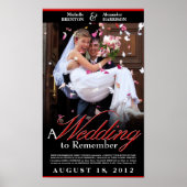 結婚の映画ポスター – 調整可能サイズ黒と赤 ポスター (正面)