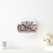 結婚の映画3枚の写真を追加 ラウンド壁時計 (ホーム)