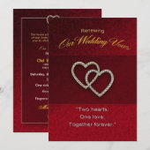 結婚の更新 - 二つの心は一つ 招待状 (正面/裏面)