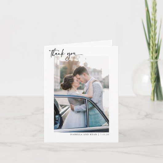 結婚の書写写真サンキューカード サンキューカード (正面)