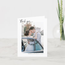 結婚の書写写真サンキューカード