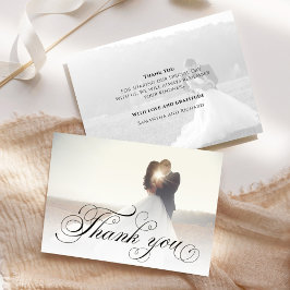 結婚の書道台本エレガント サンキューカード