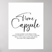 結婚の最初の周年記念タイムカプセル標識 ポスター (正面)