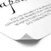 結婚の最初の周年記念タイムカプセル標識 ポスター (角)