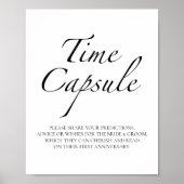 結婚の最初の周年記念タイムカプセル標識 ポスター (正面)