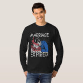 結婚の期限が切れた – おもしろい離婚 Tシャツ (正面フル)