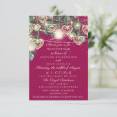 結婚の木素朴金ゴールドベリー記念日 招待状 (スタンド正面)