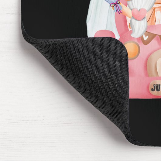 結婚の格言たった今結婚しました新婚Bride Groom Co マウスパッド (コーナー)