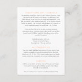 結婚の桃の木が咲く詳細フラット エンクロージャーカード (裏面)