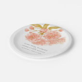 結婚の桃カスタム紙プレート ペーパープレート (アングル)