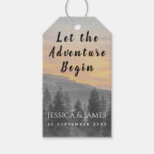 結婚の森の山が冒険に ギフトタグ (正面)