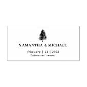 結婚の森の木の花の手スケッチ セルフインキングスタンプ (デザイン)