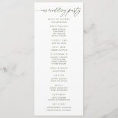 結婚の植物水彩緑エレガント草 プログラム (裏面)