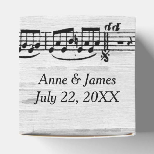 結婚の楽譜オン樺の木 フェイバーボックス (上部)