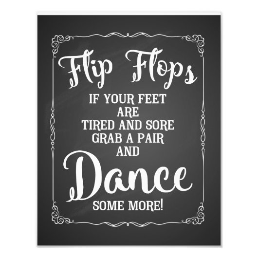 結婚の標識，ビーチサンダル,結婚s，黒板 フォトプリント            (正面)