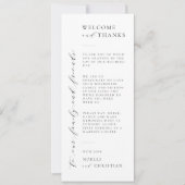 結婚の歓迎とテーブ感謝していルのミニマル座席表 招待状 (正面)