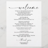 結婚の歓迎と旅程の文字8.5 x 11 レターヘッド (正面)
