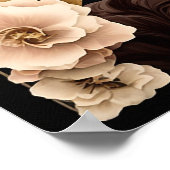 結婚の歓迎サインテンプレート、フローラ ポスター (角)