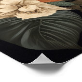 結婚の歓迎サインテンプレート、フローラ ポスター (角)