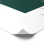 結婚の歓迎サインテンプレート、フローラ ポスター (角)