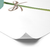 結婚の歓迎ユーカリ葉プロシンプルーン ポスター (角)