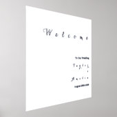 結婚の歓迎印ミニマル実在銀フォイル 箔ポスター (レイダウン)