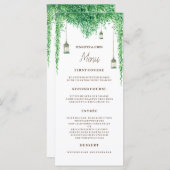 結婚の水の色縁ど緑 メニュー (正面/裏面)