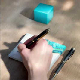 結婚の水エレガント色ティール（緑がかった色）&金ゴールドエッジスライス ポストイット