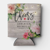 結婚の水彩フローラ素朴木弦灯 缶クーラー (正面)