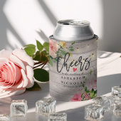 結婚の水彩フローラ素朴木弦灯 缶クーラー