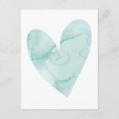 結婚の水彩世界地図リムーバブルハート エンクロージャーカード (裏面)