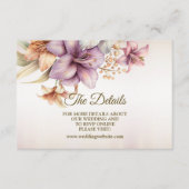 結婚の水彩房保桃色エレガント花 エンクロージャーカード (正面)