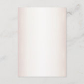 結婚の水彩房保桃色エレガント花 エンクロージャーカード (裏面)