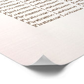 結婚の水彩房保桃色エレガント花 ポスター (角)