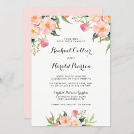 結婚の水彩植物園フローラ 招待状