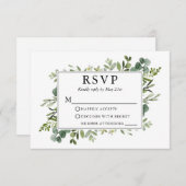 結婚の水彩植物園 出欠カード (正面/裏面)