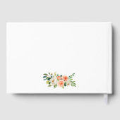 結婚の水彩珊瑚フローラ金ゴールド ゲストブック (裏面)