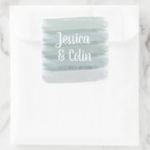 結婚の水彩画ステッカー スクエアシール (バッグ)