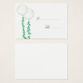 結婚の水彩風船プロファイルカード (正面&裏面)