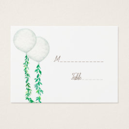 結婚の水彩風船プロファイルカード